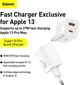 Сетевое зарядное устройство Baseus двойной адаптер USB Type-C QC3.0 PD3.0 с быстрой зарядкой, 30W - изображение 11