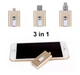 Usb flash 64 Gb, USB 3.0/Lightning for Apple gold - изображение 5