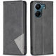 Чехол-книжка с кармашками UniCase Geometric Pattern для Xiaomi Redmi 13C / Poco C65 - Black - изображение 1