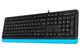 Клавиатура A4Tech fk10 Black/Blue usb - изображение 2