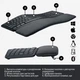 Клавиатура Logitech ergo k860 Bluetooth/Wireless ua Black (920-010108) - изображение 6