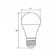 Лампа світлодіодна 12W 220V 1120lm 3000K E27 60x120mm груша [4260484998545] LED-A60-12272(A) EUROLAMP - изображение 2
