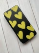 Чохол-книжка з малюнком для Apple iPhone XR Чорний :: Сердечка жовті (принт 259) - зображення 3