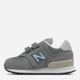 Buty sportowe chłopięce na rzepy New Balance 574 IV574BA1 23 Szare (195481364229) - obraz 3