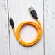 Кабель Hoco X21 Plus Silicone Cable Lightning силиконовый (1м 2.4A) Оранжевый - изображение 1