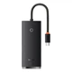 USB-хаб Baseus Lite Series 4-Port Type-C HUB Adapter (Type-C to USB 3.0*4) (WKQX030301) 25cm Black - зображення 1