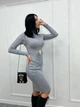 Жіноче плаття-гольф в рубчик Fashion 46/48 сірий - зображення 2