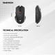 Ігрова бездротова комп'ютерна миша Fantech WG12 Raigor III I 2.4 Ghz Wireless 2000DPI сенсор PixArt Black - зображення 7