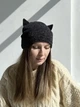 Шапка с ушками бини D.Hats шапка темно серый цвета теплая универсальная - изображение 1
