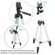 Штатив Tripod для смартфона, екшн-камери, фотоапарати 108см Сріблясто-чорний (3110) - зображення 5