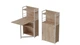 Стіл книжка з етажеркою Практик 1 Ferrum-decor 1200x640x990 Білий метал ДСП Дуб Сан-Маріно 16 мм (PRA109) - зображення 1