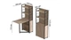 Стол книжка с этажеркой Практик 2 Ferrum-decor 1555x640x990 Черный металл ДСП Дуб Сан-Марино 16 мм (PRA202) - изображение 3