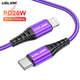 Кабель Apple Lightning - USB Type-C 20 Вт (1м) зарядный шнур для быстрой зарядки телефонов USLION US0186 Purple - изображение 2