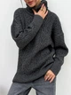Свитер вязаный оверсайз женский ARTKNIT Оливия One Size Графит (4823093453357) - изображение 5