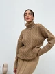 Свитер вязаный оверсайз женский ARTKNIT Оливия One Size Карамель (4823093453302) - изображение 1