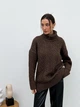 Свитер вязаный оверсайз женский ARTKNIT Оливия One Size Коричневый (4823093453364) - изображение 1