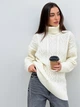 Свитер вязаный оверсайз женский ARTKNIT Оливия One Size Молочный (4823093453289) - изображение 1