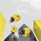 Мережевий зарядний пристрій Veron TC-67 (67 Вт, PD, QC 3.0, x2 USB Type-C, USB Type-A, блок живлення, 3A, з індикатором, швидка зарядка) - Жовтий - зображення 3