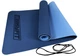 Коврик для йоги и фитнеса EasyFit TPE+TC 6 мм двухслойный синий-голубой - изображение 1