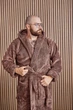 Халат махровый мужской 5XL коричневый (1024) - изображение 2