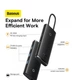 Розгалужувач USB-Хаб 5в1 (TYPE-C TO HDMI+USB3.0*3+PD) док-станція Baseus Black (WKQX040001) - зображення 2