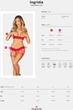 Відкритий комплект бюстгальтер та трусики Obsessive Ingridia set Червоний XL/2XL (SO9033) - зображення 7
