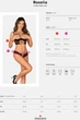 Пикантный открытый комплект Obsessive Roxelia set otwarty Черный M/L (SO9072) - изображение 7