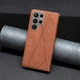 Чохол-книжка з кишеньками UniCase Geometric Pattern для Samsung Galaxy S24 Ultra - Brown - зображення 4