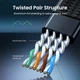 Высокоскоростной интернет кабель RJ45 Ethernet Ugreen плоский плетенный Lan сетевой кабель шнур 0.5 м (YM839) - изображение 5