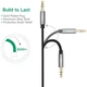 Кабель аудио Ugreen 3.5 mm AUX круглый и прямые штекеры 1M Black (YM847) - изображение 2
