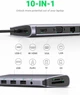 Багатопортовий адаптер концентратор Ugreen USB C 10 в 1 USB C Ethernet з 4K HDMI VGA Grey (YM950) - зображення 2