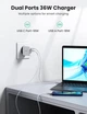 Сетевое зарядное устройство Ugreen USB C 36 Вт двухпортовый блок питания PD 3.0 и QC 3.0 White (YM940) - изображение 6