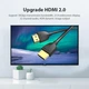 Тонкий кабель HDMI Vention Slim Portable HDMI 2.0 кабель черный в оплетке 1.5 м (YM867) - изображение 5