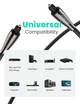 Кабель аудіо Ugreen Toslink оптичний 4.2 mm 1.5М Black (YM958) - зображення 2