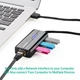 Мережевий адаптер Ugreen usb hub USB 2.0 — 3xUSB 2.0 + RJ45 Ethernet 100Mbps Black (YM956) - зображення 7