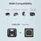 Кабель Ugreen USB type А 2.0 - USB type B для принтерів, сканерів, МФУ 2 м Black (YM1004) - зображення 2