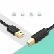 Кабель Ugreen USB type А 2.0 - USB type B для принтерів, сканерів, МФУ 2 м Black (YM1004) - зображення 3