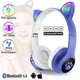 Бездротові Bluetooth навушники з вушками GoVern Cat Ear 23 та LED підсвічуванням дитячі Blue - изображение 1