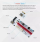 Райзер CHIPAL VER008S 3 в 1 PCIE 008s 6pin MOLEX Sata (рейзер, rizer) для видеокарт универсальный - изображение 6