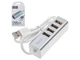 Хаб адаптер USB - на 4 USB - Hoco Line machine HB1 silver 6957531038146 - зображення 4