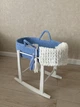 Люлька с подставкой ручной работы голубая LK4525blu - изображение 5