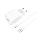 Зарядний пристрій BOROFONE BA47A Mighty speed single port QC3.0 3A + Type-C cable White (BA47AMW) - зображення 4
