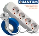 Набір Quantum Колодка 4 поста + кабель з вилкою 5 м (3х1.0) / із заземленням + ізострічка QM-EIT130 light blue shinny 18 мм/20 м (0746020704152) - зображення 4