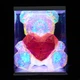 Мишка Love Bear голографический 3D с LED подсветкой с красным сердцем 30 см - изображение 2