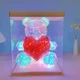 Мишка Love Bear голографический 3D с LED подсветкой с красным сердцем 30 см - изображение 5