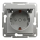 Розетка Schneider Electric ASFORA з кришкою, алюміній (EPH3100161) - зображення 1