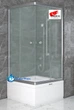 Душевая кабина Shower Saturn mina 80x80х205см раздвижная кабина для душа квадратная на глубоком поддоне матовое стекло 5мм - зображення 1