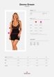 Сорочка бебі-дол з мереживом на грудях Obsessive Donna Dream babydoll XL/2XL Black, стрінги - изображение 5