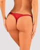 Мереживні стрінги Obsessive Lacelove thong XL/2XL Red, низька посадка - изображение 2