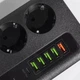 Мережевий подовжувач фільтр Proove Power Socket PD-03 3*Рожетки 5*USB 1*Type-C 2 м 3000 W Black - зображення 5